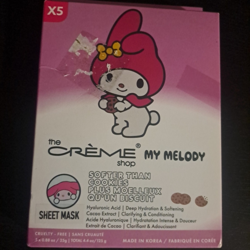 The Crème Shop My Melody Pink Sheet Mask - Hydrating Peel (5 Pack)